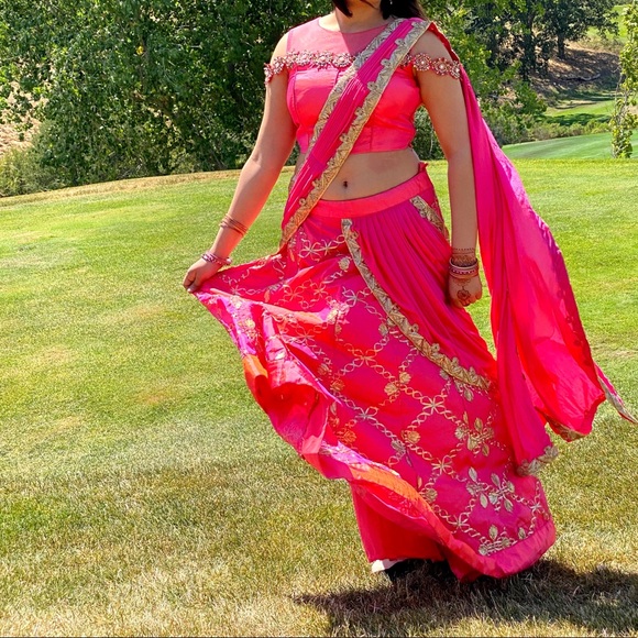Lengha butterfly saree, indian - Picture 1 of 4
